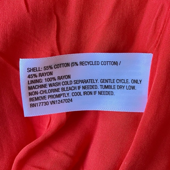 Kate Spade Target Red Scalloped Mini Dress Size M Sleeveless Cotton Sheath Shift - Picture 9 of 11